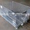 Warehouse storage collapsible wire mesh roll container