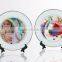 Sublimation Blank Double Gloden Rim Ceramic Plate For Heat Transfer Printing