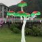 Home garden decorative 300cm Height outdoor artificial green with red flashing LED solar lighted up mushroom trees EDS06 1425