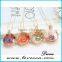 Handmade colorful Natural Flower glass necklace