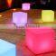 Modern fashion solar powered colorful lighting plastic LED cube for sale