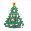 100% orange artificial wool felt christmas tree decoration in stock