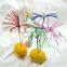 New Decorative Dessert Fruit Label Disposable Picks Art Toothpicks Wooden Wedding Fireworks toothpick Party Supplies