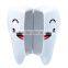 Single tooth shaped plastic toothbrush holder