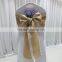 100% Natural Burlap Hessian Chair Sash with Lace Band at 2 Side for Rustic Wedding
