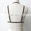 pentagram garter body cage fashion underwear black belt bra for women