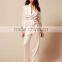 Women's Satin Pyjamas Wedding Robe Tie Waist Embroidered Sleepwear Custom Smooth And Soft Artificial Silk