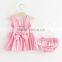 Pink Striped Lace Outfit Baby Ruffle Fashion Clothes Baby Outfits