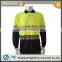 Mens two-tone high visibility 3M segmented reflective tape Australia long sleeve wicking safety polo shirt