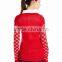 Women Red Sweater Sequined Glasses Santa Reindeer Pattern Christmas Souviners