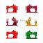 D&D Hot Sale 20pcs/lot Mixed Color Sewing Machine Pattern 2 Hole Wood Button For Sewing Scrapbooking Supplies 2*2.7cm