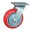 heavy duty polyurethane fixed caster wheels,125mm PU rigid caster,5 inch trolley wheels