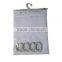 Polyester white plain waterproof shower curtain with hooks