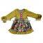 Lovely beautiful Long-sleeved Halloween The pumpkin design Stitching lace casual branded boutique girls clothing dress