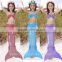 3pcs Girl Kids Mermaid Tail Swimmable Mermaid Swimsuit Girls Bikini Set Bathing Suit Swimwear 3-12 Years Old