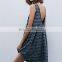 New Fabric Design Sleeveless Backless Exotic Puffy Midi Dresses Prom 2015 NT6739