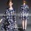 Woman long sleeve print dress wholesale, fashion western dress 2016
