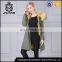 Factory custom made popular fur hooded top jacket with fur collar trim