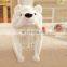 Dongguan Manufacturer produce all kinds of plush animal head hat White polar bear hat