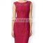 MIKA6035 Charming women crocheted classic new lace dress