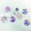 Crystal AB colorful round flatback crystals wholesale for shose making