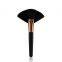 Individual Customize Factory OEM Black Synthetic Hair Fan Brush Makeup Brush