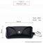 Customized Portable Leather Sunglasses Case with Metal Hook
