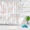 i@home Amazon high quality pink grey marble design polyester shower curtain bathroom