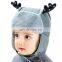 Princess mother autumn winter NEW BABY HAT baby cartoon two ball Plush antler warm ear