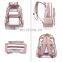 2019 fashion lady girl large capacity pink clear transparent PVC backpack school bag rucksack