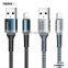 Remax 2.4A 1M fishing braided nylon usb Cable data , c type to c type / lighting for phone iphone 12