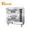 2 Deck 4 Tray Digital Panel Gas Bread Baking Commercial Pizza Oven For Bakery