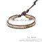 Elegant women orange natural stone bracelet handmade colored XE09-0089