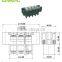 Perforation terminal block 16.00mm with cover 75A AWG4-22