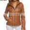 Fashion Women's Jackets New Autumn Regular Length Leather Hooded Jacket For Female