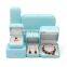 Wholesale Custom Logo Light Blue Pu Leather Jewelry Packaging Necklace Box