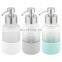 Factory Cheap Price 200ml Square Glass Hotel Foaming Shampoo Custom Skincare Black Gold Bottle For Bath Lotion