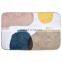Lemon Design Soft Non Slip Absorbent Flocking Carpet Home Living Door Mat Microfiber Bath Floor Mat with TPR Backing