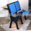 double connected classroom school student desk and chair TC-903C-V with coshion