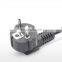 High quality retractable extension 3 pin ac power cord cable eu power cord plug for computer