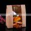Eco Friendly Wholesale Custom Printed Food Packaging Kraft Bread Packing Paper Bag With Clear Window