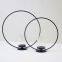 Round Unique Gold Black Colored Metal Candle Holder Bowl For Wedding Table Decoration