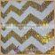 SQN#42 New arrival silver and white chevron sequin table linens table clothes wedding