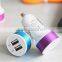 black+PINK 4.8amp/24watts mini usb 2 port car charger