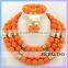 Mitaloo New Styles Customized Factory Sell African Coral Beads Jewelry Set For Bridal Wedding MT0001