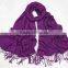 New Winter Fashion Tassel Solid Color Plain Ladies Cashmere Scarf