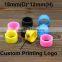 OEM logo printing/size 18/22mm flexible non-stick custom silicone finger rings