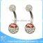 New Fashion White Crystal Balls Red Lip Style Bangkok Body Jewelry