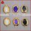 Dazzling gold jewelry 18k druzy oval geode connector amethyst tones crystal druzy pendant with two bails                        
                                                                Most Popular