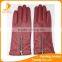 Whosale new PU leather ladies gloves decorated with zippers